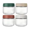 Storage Bottles 4Pcs 300/500ML Sealed Jar Good Sealing Leak-proof Parfait Container Food-grade Glass Jars