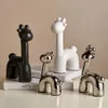 Modern Home Decor Living Room Deer Sculptures and Figurines Office Ceramic Statue Desk Accessories Nordic Simple Decoration 240106