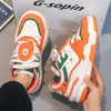 White Orange Casual for Breathable Platform Lace-up Hip-hop Sneakers Men Flat Shoes Zapatillas Hombre