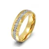 Anello di design con sconto del 50% all'ingrosso Gold Filled TOP Class Strass al tungsteno Cz Diamond Studded Eternity Wedding Band Donna Vendita al dettaglio gratuita