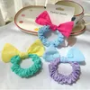 Accessori per capelli Colori a contrasto Fiocco a nodo Semplice fascia elastica per bambine Carine Fata Kawaii Piccole cravatte in gomma a coda di cavallo Moda