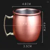 Mugs 60ml Mini Moscow Mule Mug Stainless Steel Coffee Cup Beer Wine Brass Cocktail Party 2oz Beverage