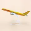 16cm Alloy Metal Air DHL B757 Airlines Airplane Model Boeing 757 Airways Plane Stand Diecast Aircraft Kids Gifts Y200104256w