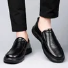 비즈니스 공식 흑인 남자 패션 캐주얼 일일 클래식 소프트 밑창 진짜 가죽 로퍼 신발 따뜻한 플러시 240106
