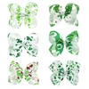 Accessoires pour cheveux Mignon St Patricks Day Bow Filles Glitter Paillettes Shamrock Décor Clips Irlandais Vert Gros-Grain Ruban Alligator Barrettes