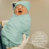 Baby Swaddle Filt för pojkar flickor födda mottagande med hatt set saker gåvor födda spädbarn sängkläder artikel 240106