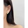 Studörhängen Western Empress Dowager Silver Saturn Vatten droppar Långt mousserande Diamond Crystal Ear Studs Klipp Två Wear Style Fashion For Women Jewelry 0BO4