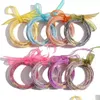 Party Favor 5 PCS/Set Bowknot Glitter Bangles Party Girls All Weather Stack Sile Plast Glitters Jelly Armband Drop Delivery Home Ga Dhish