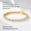 EWYA 2023 In GRA Certified 34565MM White Full Tennis Bracelet for Women Men 925 Silver Diamond Link Bracelets 240105