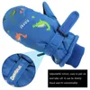 Niños Niños Dinosaurio Manoplas Guantes de nieve de dibujos animados Niños de invierno Guantes a prueba de viento al aire libre Niños Manos más cálidas Manoplas 240105