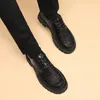 Hollow Breathable Men Out Streetwear Brogues Casual Platform Thick Sole Shoes Male Fashion Vintage Braid Leather Shoe 2 91