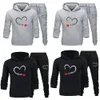 Couple Tracksuit I'm With Her Print Lover Hoodie and Pants 2 Pieces Clothes Men Sweatshirts Women Hoodies Lover Fleece Suits 240106