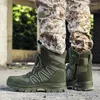 Bottes homme armée militaire pour hommes en plein air désert tactique botte de Combat randonnée travail chaussures de sécurité plate-forme Bot Botines Werkschoenen