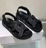 Cowhide Pure Original Tjock Soled Sandals Black Style Caligae Handgjorda läder Woven Beach Shoes Summer Style