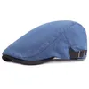 Berretti Uomo Denim Sboy Berretto Cappello Piatto Ivy Gatsby Cabbie Berretto da guida Regolabile Traspirante Retro Casual