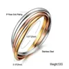 Bangle Parts Simple Pulseras Bangles Sets Jewelry Smooth Surface Stainless Steel Accessories Women Bracelet