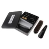 8pcs/set Shoes Care Kit Cleaning Shine Polish Brushes Set With Iron Tin Box 240106