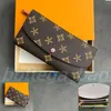 M60697 long wallet Emilie Card Holder High quality Designer Wallets Women's Mens Coin Purse 4 cards slots Luxury button pocket organizer zippy classic flap key pouch