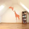 Giraff och baby giraff vägg klistermärke hem dekor vardagsrum konst vägg tatuering vinyl avtagbar dekal djur tema tapeter la979 2282e