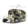 Berets 2024 USA US Marines Corps Cap Hat Military Hats Camouflage Flat Top Men Cotton Hhat USA broderad camo