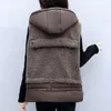 Gilets pour femmes 2024 automne hiver agneau peluche gilet veste femme une pièce de fourrure épaissir gilet chaud vêtements d'extérieur haut pour femme V119