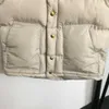 luxurious women vest designer jacket fashion Chest logo leather label embroidered stand up collar sleeveless cotton upper garment Jan 06