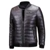 Veste d'hiver en cuir pour hommes, manteaux coupe-vent de marque de haute qualité, polaire PU, vêtements d'extérieur d'affaires en fausse fourrure, surdimensionné 240106