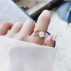 Band Rings New Fashion Crystal Zircon Rings Sweet Flower Leaf Butterfly Adjustable Open Rings Female Wedding Engagement Jewelry GiftL240105