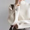Swetry damskie w stylu Koreańsko Grubą dno koszulą Kupiowy Sweter Sweter Zewnętrzny Zewnętrzny i zimowy wzór luźnej bluzki wewnętrznej