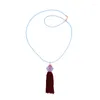 Pendant Necklaces Ethnic Rope Chain Fringe Tassel Necklace Factory Wholesale Long Maxi Handmade Accessory