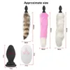 Sexy Fox Tail Fur Anal Plug para mujeres Vibradores Inalámbrico Butt Dilator Anus Expander Hombres Pareja Coquetear Herramientas Juguetes Sexuales Juegos para Adultos 240105