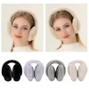 Berets inverno quente orelha muffs capa mulheres meninas fofo hambúrguer forma earcap crianças earmuffs macio cashmere cor sólida aquecedores earlap