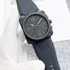 2023 neue Herren-Armbanduhren, automatische mechanische Uhr, Glocke, braunes Leder, schwarze Ross-Gummi-Uhren