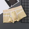 Onderbroeken heren boxershorts jeugd naaien stiksels U-bolle boxers onderbroek lage taille pure kleur slipje strand vakantie ondergoed