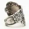Bands anneaux vintage antique couleur femmes-midi-rings gracieux graved flower motif rétro fête fiche fiche bancaire élégant joelryl240105