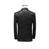 High-end marca terno roupas masculinas moda negócios banquete casamento blazers jaqueta com colete e calças preto/azul tamanho 6xl 240106