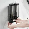 Liquid Soap Dispenser LXAF Single/Double Wall-mount Shower Bath Shampoo Container Bathroom Washroom Accessory