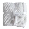 Född s Warm Fleece Thermal Soft barnvagn Sovtäcke Solid Bedding Set Spädbarn Bomullsäcken Wrap Kids Bath Handduk 240106
