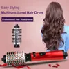 3 in 1 Rotating Electric Hair Straightener Brush Hair Curler Dryer Brush Air Comb Negative Ion Hair Styler Comb 240105