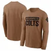 T-Shirt Indianapolis''Colts''Brown Men Women Youth 2023 Salute To Service Club Pullover Hoodie
