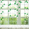 Feestdecoratie Wit Groen Vilt Daisy Garland Bloemen Banner Blad Nep Ophangen Voor Lente Paasdag Bruiloft Raamdecoraties