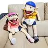 60 cm gigante Feebee Jeffy Puppet peluche cappello gioco giocattolo ragazzo ragazza cartone animato burattino a mano peluche bambola talk show puntelli del partito regalo di Natale 240105