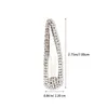 Bandane 2 pezzi clip a scatto con strass grandi mollette per capelli in metallo brillante da sposa