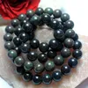 Jewelry Meihan Wholesale Natural A++++ Australia Black Opal Smooth Round Gem Stone Beads for Jewelry Making Diy Bracelet