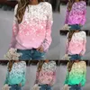 Kadın Hoodies Katı Yuvarlak Boyun Uzun Kollu Sevgililer Günü Aşk Glitter All Womens Pantolon Takım Zip kapüşonlu elbiseler genç kızlar Colla Top