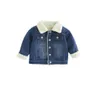 Toddler Kids Denim Jacket Winter Baby Warm Long Sleeve Thicken Denim Jacket Autumn Baby Girls Jeans Baby Outerwear Clothing F12053874307