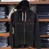 Designer Polo hoodie för män Kvinnor Fashion Mens Zip Up Hoodies Luxury Streetwear Cotton Brand New Loose Fit Womens Sweatshirt