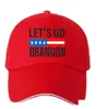 Kapelusze imprezowe przez cały sezon Czerwony kolor pozwala Brandon Ball Caps Sports Casual Visor Baseball Hat Letters Us Stipe Stipe Snapback Chrystus DH04H