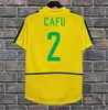 1998 Brésil maillots de football 2002 chemises rétro Carlos Romario Ronaldinho 2004 camisa de futebol 1994 Brésil 2006 1982 RIVALDO ADRIANO JOELINTON 1988 2000 1957 2010 99
