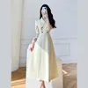İlkbahar Yaz Mizaç İnce Bel Gidiş Fransız Tanrıça Tasarım Sense Küçük Premium Profesyonel Takım Elbise 240105